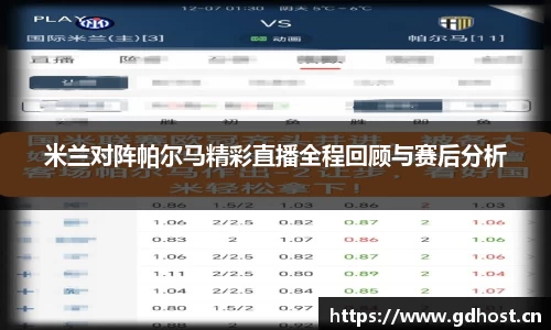 米兰对阵帕尔马精彩直播全程回顾与赛后分析